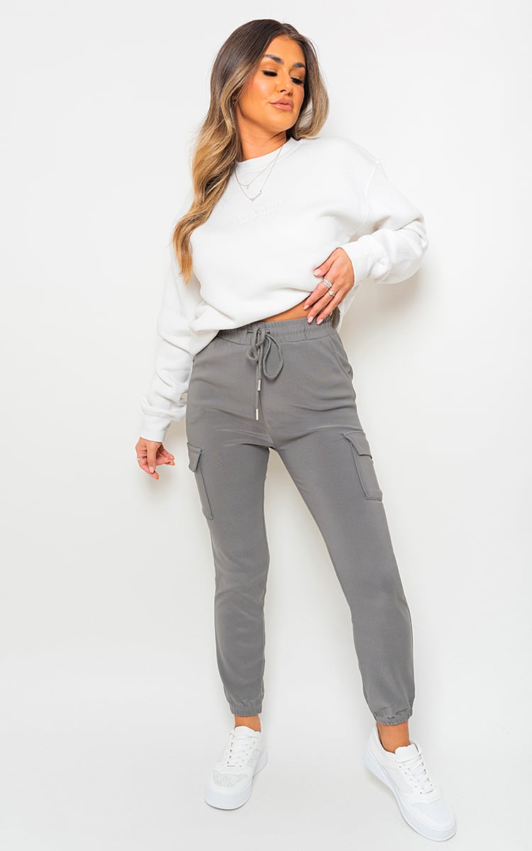 Fleece Lined Cargo Pocket Trouser With Drawstring