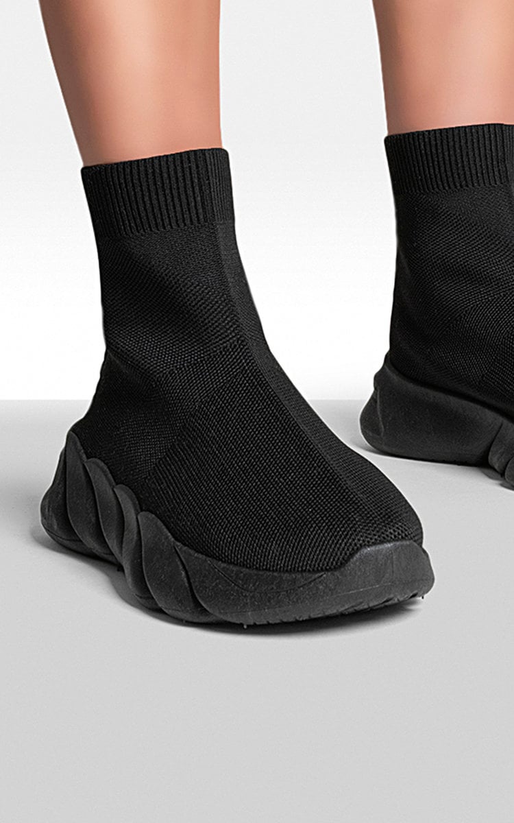 Chunky Sole Knitted Sock Trainers