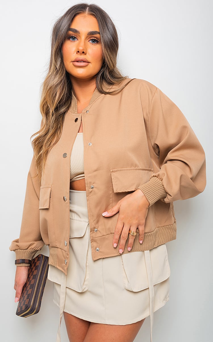 Long Sleeve Buttons Closure Bomber Jacket