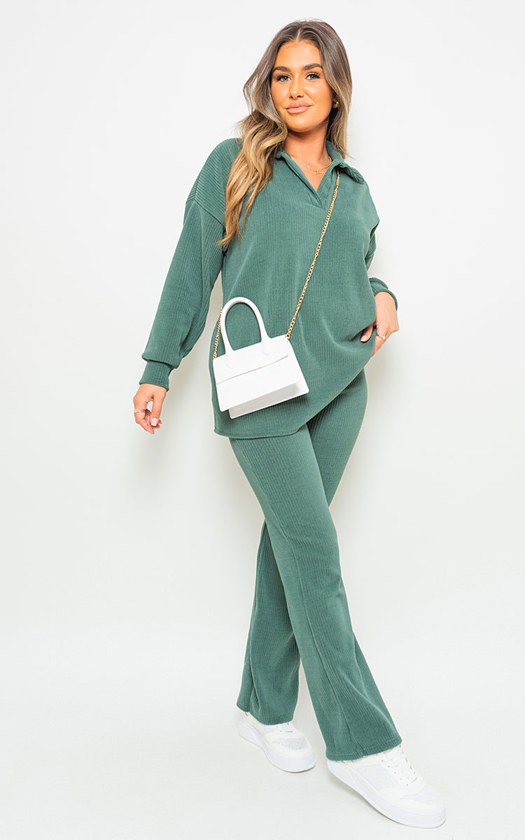 Collared Long Sleeve & Trouser Co-ord Set