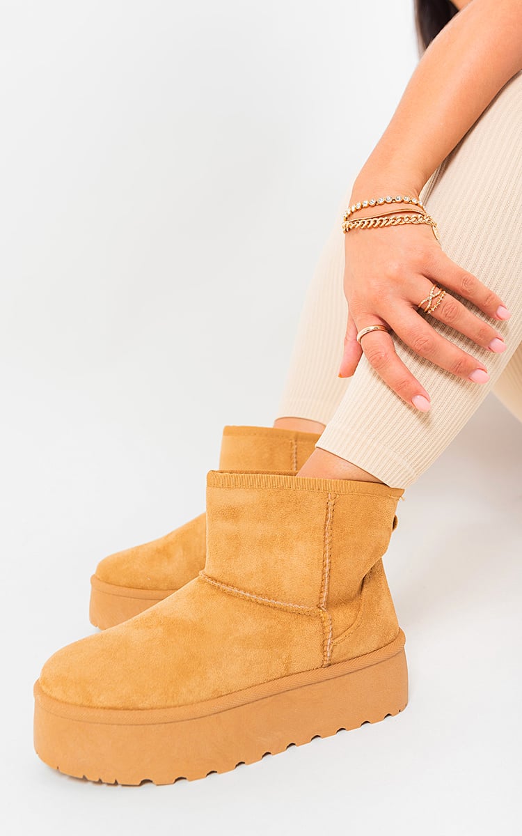 Thick Heel Platform Boots