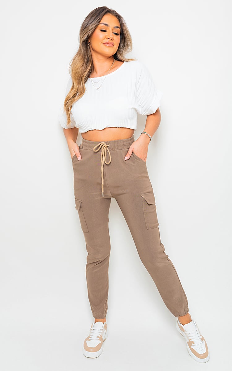 Plus Size Frankie Cargo Pocket Trouser with Drawstring