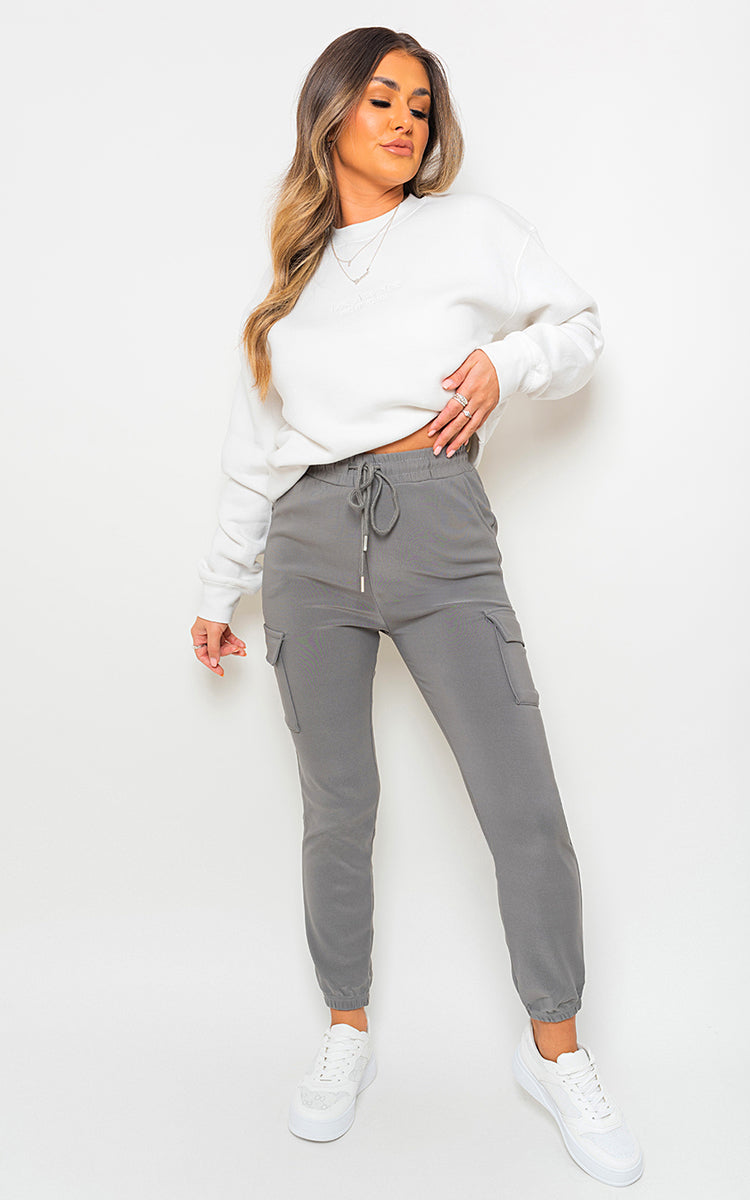 Plus Size Frankie Cargo Pocket Trouser with Drawstring