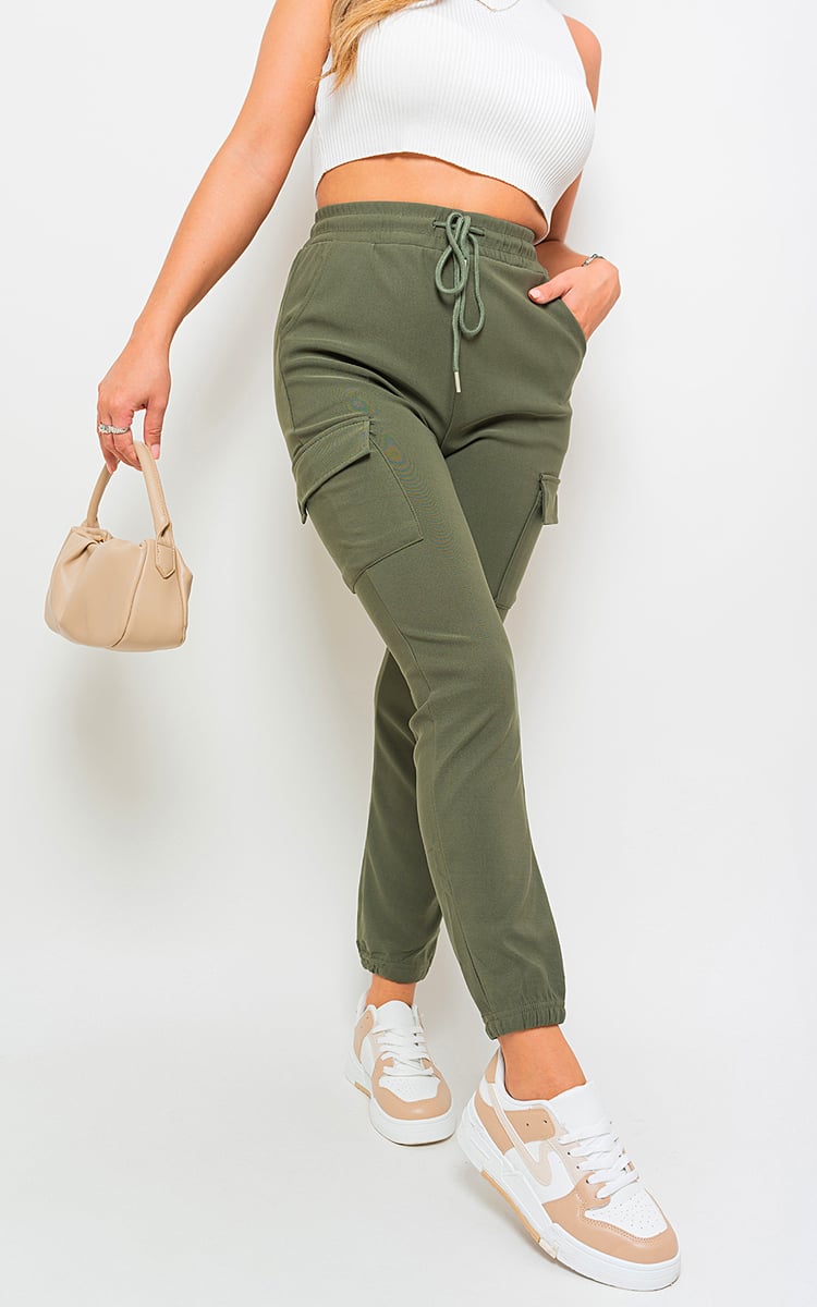 Plus Size Frankie Cargo Pocket Trouser with Drawstring