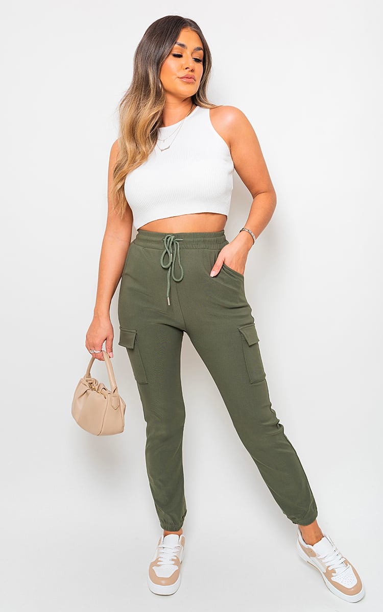 Plus Size Frankie Cargo Pocket Trouser with Drawstring