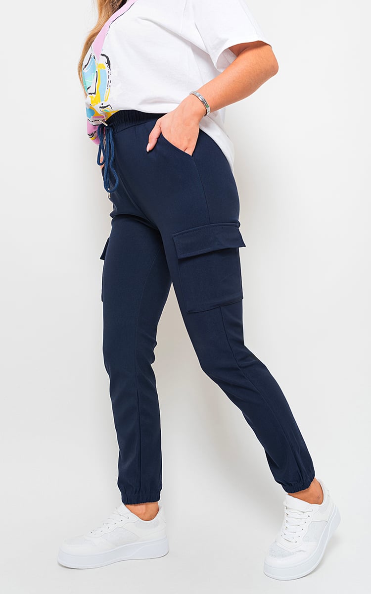 Plus Size Frankie Cargo Pocket Trouser with Drawstring