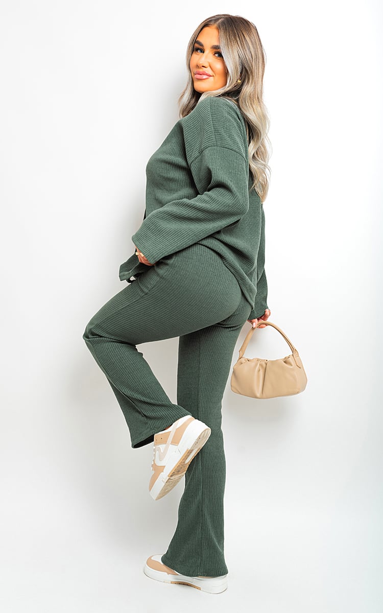 Buttoned Long Sleeve Top and Trouser Co-ord Set